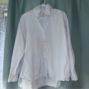 Babaton Pale Blue Collared Button-Down